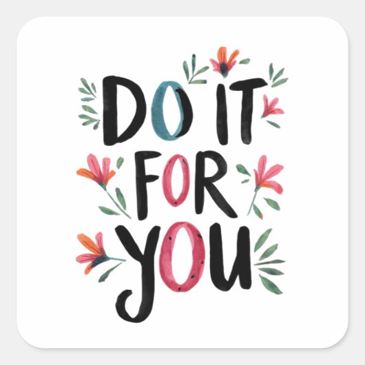 自分のためにやれ スクエアシール (正面)