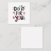 自分のためにやれ スクエア名刺 (正面/裏面)