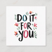 自分のためにやれ スクエア名刺 (正面)