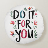 自分のためにやれ ラウンドクッション (裏面)