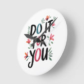 自分のためにやれ ラウンド壁時計 (傾斜)