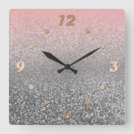 自分のために作エレガント成，光沢 スクエア壁時計