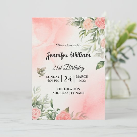 自分のの女カスタムの子の誕生日パーティーを作成 招待状 (スタンド正面)