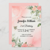 自分のの女カスタムの子の誕生日パーティーを作成 招待状 (正面/裏面)