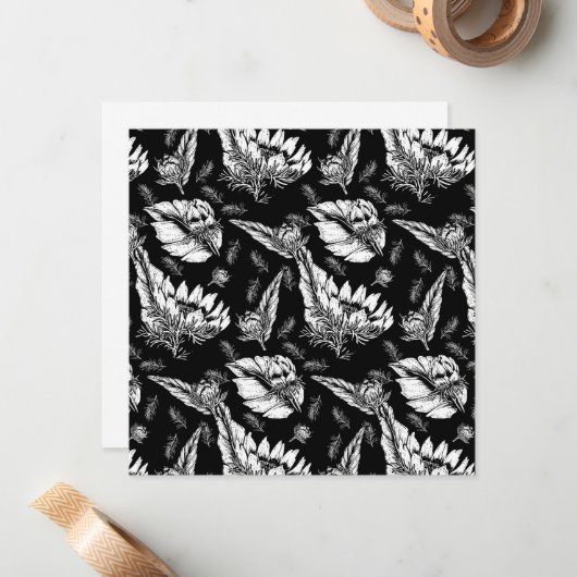 自分のひまわりの色を付ける ノートカード (正面/裏面インサイチュ)