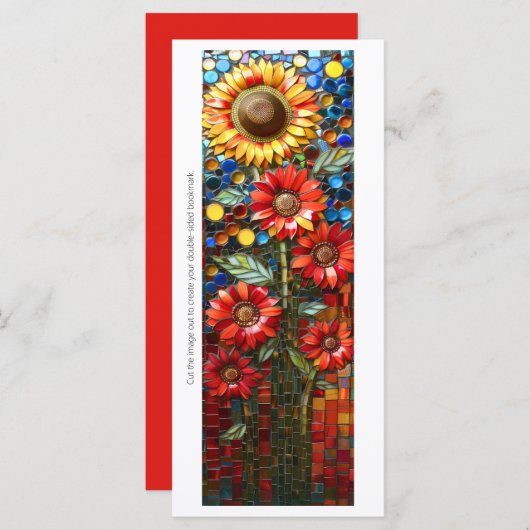 自分のひまわりモザイクブックマークの作成 (正面/裏面)