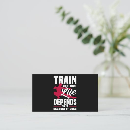 自分のもし人生を育てるのは自分の人生に依存する 名刺 (スタンド正面)