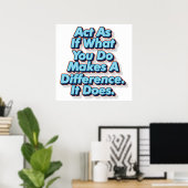 自分のもし行動が違いを生み出す。そうだよ。 ポスター (ホームオフィス)