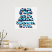 自分のもし行動が違いを生み出す。そうだよ。 ポスター (キッチン)