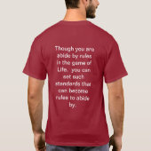 自分のものであること Tシャツ (裏面)