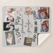 ✨自分のをカスタムおばあちゃん&おじいちゃん シェルパブランケット (正面(横))