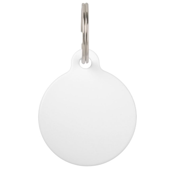 自分のをカスタム大きな丸い愛犬のラベルにする ペット　ネームタグ (正面)