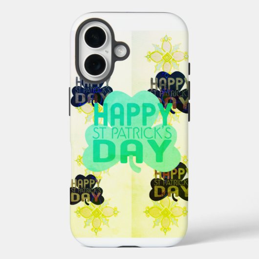 自分のをシンプル作成Happy Saint Patrick's Day Case-Mate iPhoneケース (裏面)