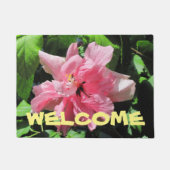 自分のをピンクカスタムのハイビスカスにする ドアマット (正面)