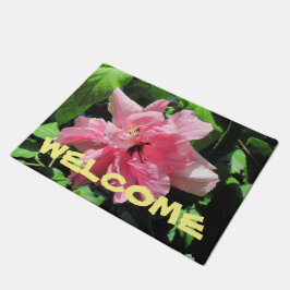 自分のをピンクカスタムのハイビスカスにする ドアマット