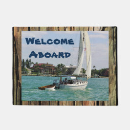 自分のを作カスタムる木製素朴ドアマット ドアマット