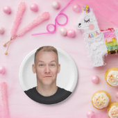 自分のを作カスタム成する自撮おもしろい顔写真 ペーパープレート (パーティー)