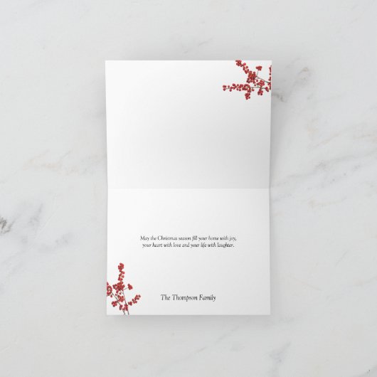 自分のを作カスタム成する6フォトクリスマスコラージュ カード (内部)