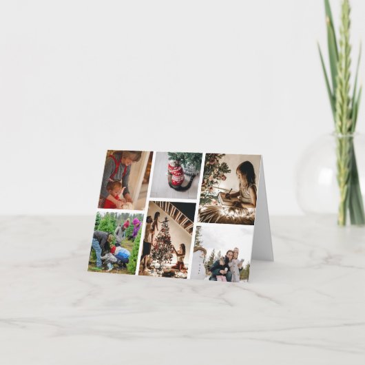 自分のを作カスタム成する6フォトクリスマスコラージュ カード (正面)