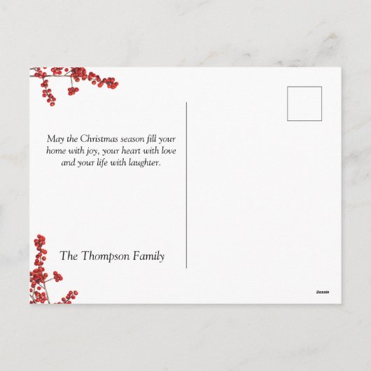 自分のを作カスタム成する6フォトクリスマスコラージュ シーズンポストカード (裏面)