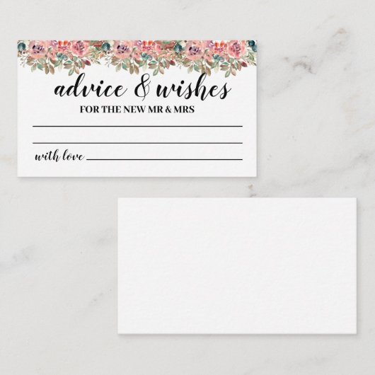 自分のアドバイス結婚とウィッシュカードを作成する アドバイスカード (正面/裏面)