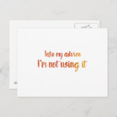 自分のアドバイス ポストカード (正面/裏面)