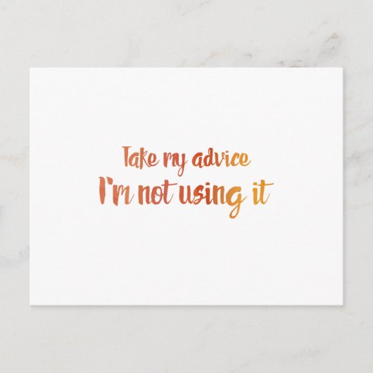 自分のアドバイス ポストカード (正面)