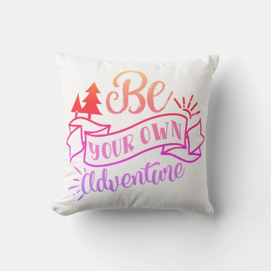 自分のアドベンチャーカラフルデザイン クッション (正面)