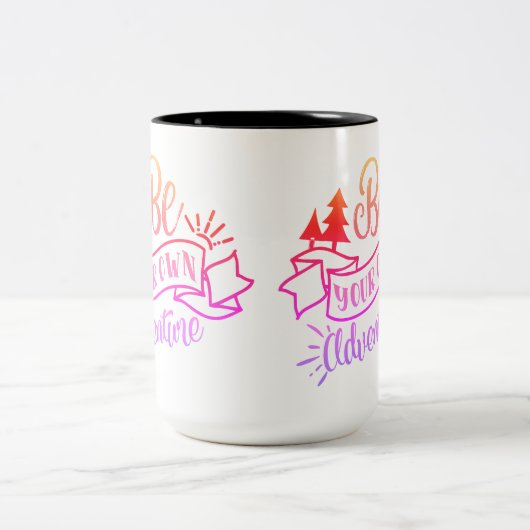 自分のアドベンチャーマ感動的グ ツートーンマグカップ (中央)