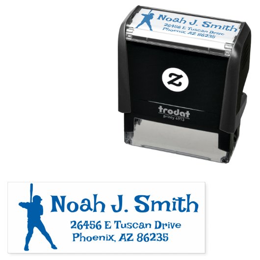 自分のアドレスパーソナライズされた野球の作成 セルフインキングスタンプ (インサイチュ)