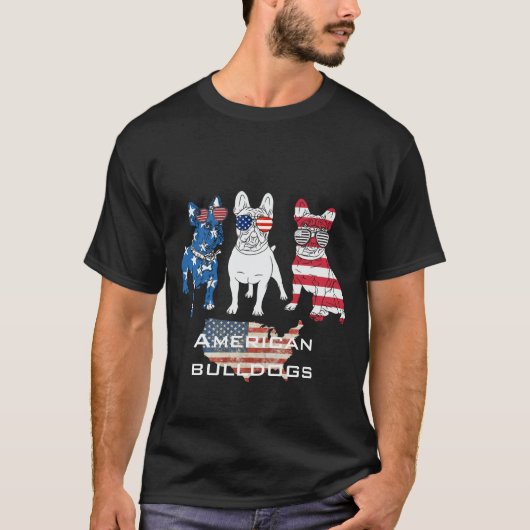 自分のアメリカおもしろいの素晴らしブルドッグを Tシャツ (正面)