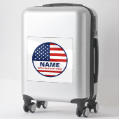 自分のアメリカ国旗の選挙を作る シール (スーツケース)