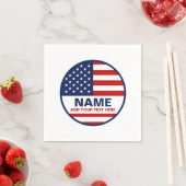 自分のアメリカ国旗の選挙を作る スタンダードカクテルナプキン (インサイチュ)