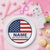 自分のアメリカ国旗の選挙を作る ペーパープレート (パーティー)