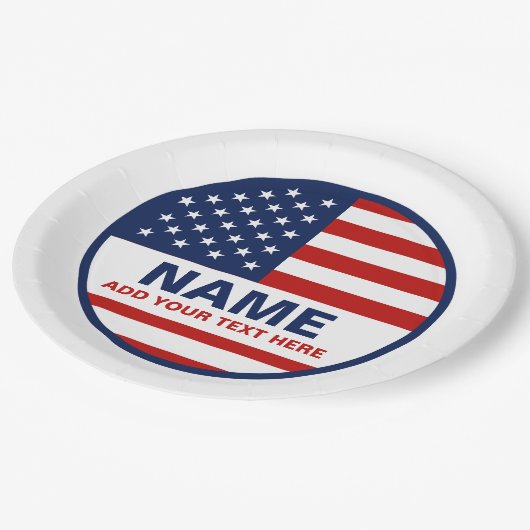 自分のアメリカ国旗の選挙を作る ペーパープレート (アングル)