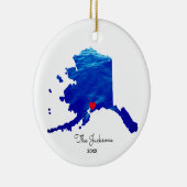 自分のアラスカのクルーズ写真を作成 セラミックオーナメント (右)