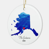 自分のアラスカのクルーズ写真を作成 セラミックオーナメント (左)