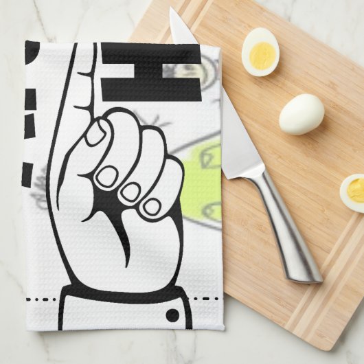 自分のアートワークまたはキッズアートワークをギフト用に追加 キッチンタオル (四つ折り)