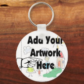 自分のアートワークまたはキッズアートワークをギフト用に追加 キーホルダー (正面)