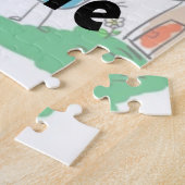 自分のアートワークまたはキッズアートワークをギフト用に追加 ジグソーパズル (側面)