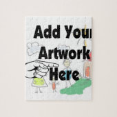自分のアートワークまたはキッズアートワークをギフト用に追加 ジグソーパズル (縦)