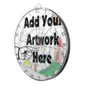 自分のアートワークまたはキッズアートワークをギフト用に追加 ダーツボード (正面右)