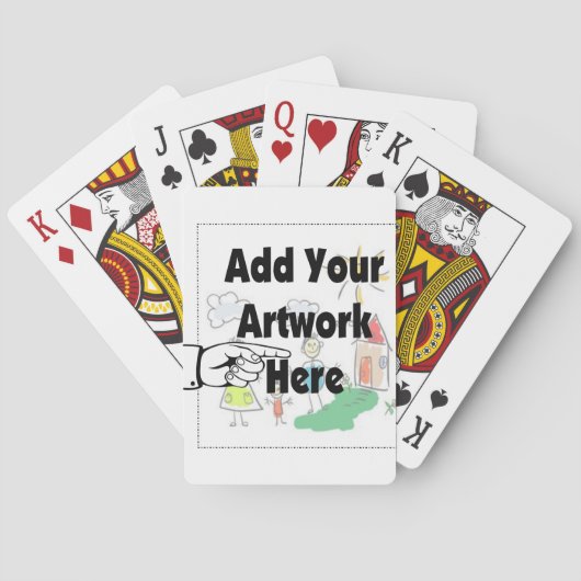 自分のアートワークまたはキッズアートワークをギフト用に追加 トランプ (裏面)