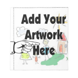 自分のアートワークまたはキッズアートワークをギフト用に追加 ノートパッド