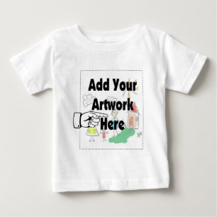 自分のアートワークまたはキッズアートワークをギフト用に追加 ベビーTシャツ