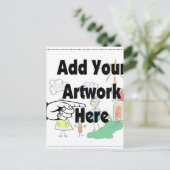 自分のアートワークまたはキッズアートワークをギフト用に追加 ポストカード (スタンド正面)