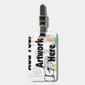 自分のアートワークまたはキッズアートワークをギフト用に追加 ラゲッジタグ (正面縦)
