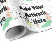 自分のアートワークまたはキッズアートワークをギフト用に追加 ラッピングペーパー (ロールコーナー)