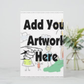自分のアートワークまたはキッズアートワークをギフト用に追加 便箋 (スタンド正面)