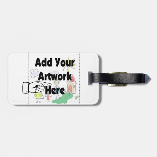 自分のアートワークまたはキッズアートワークをギフトLuに追加 ラゲッジタグ (裏面横)